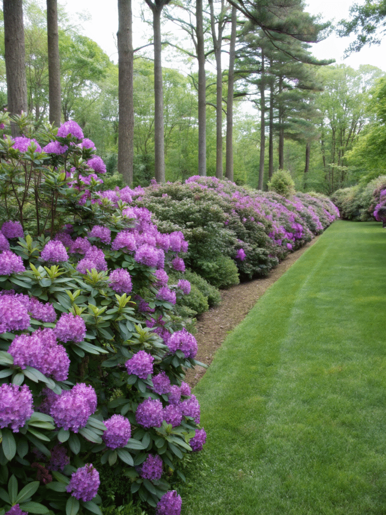 10 expansive garden bed with rhododendron catawb