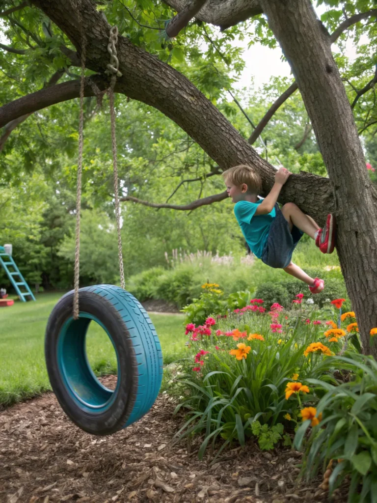 10 hanging tire swing a brightly painted tire sw