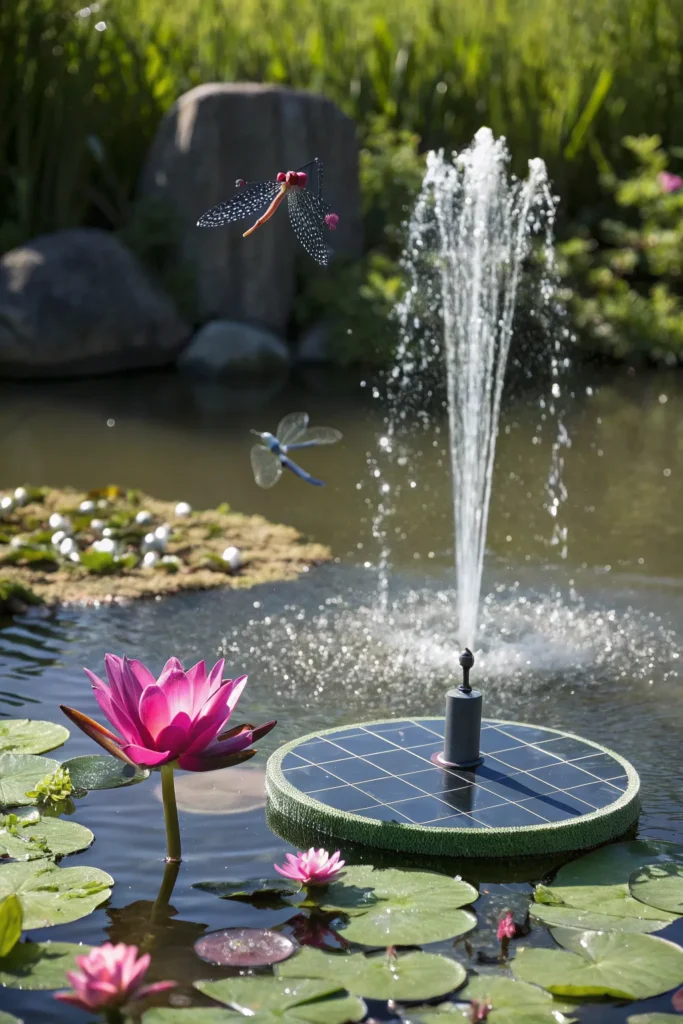 10 solar lily pad fountain a solar lily pad foun