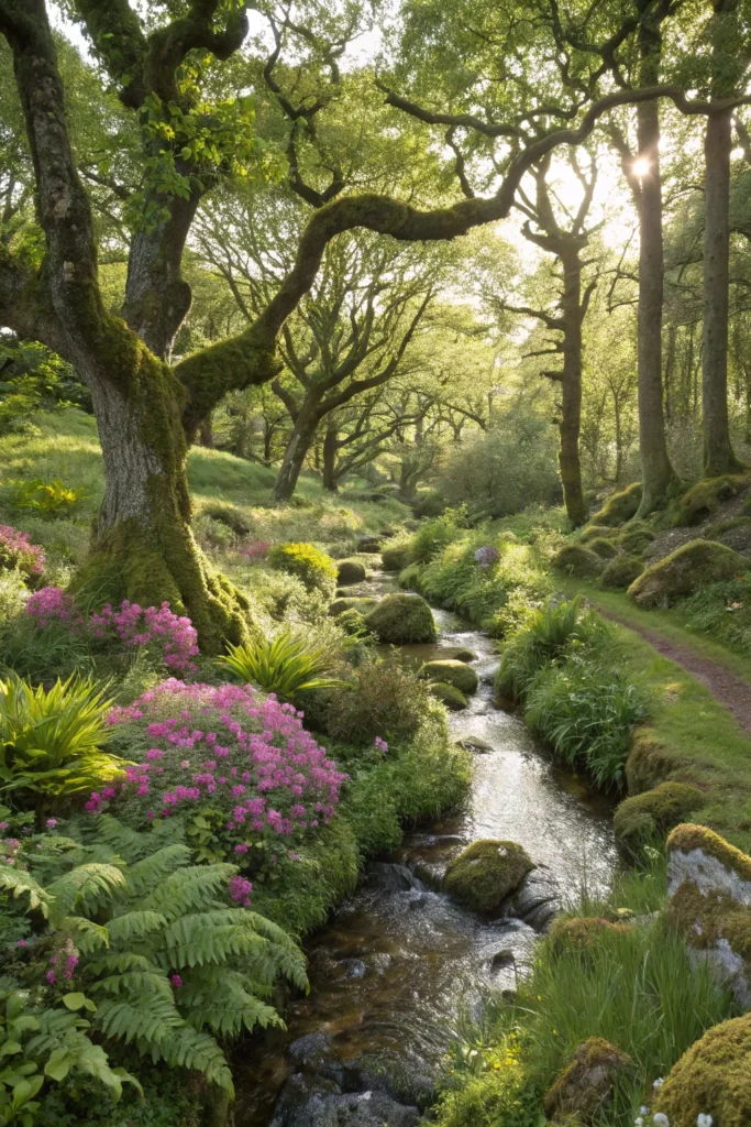 10 woodland garden with a meandering creek a sha