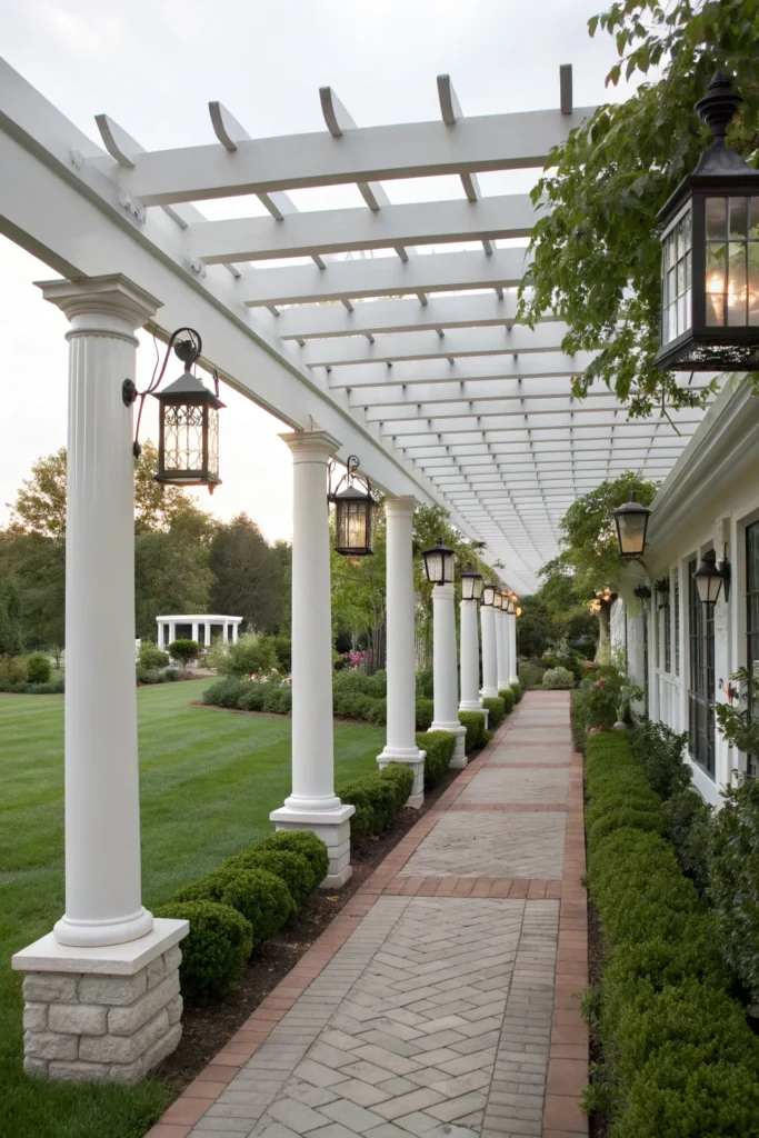 11 classic colonial elegance pergola sturdy whi