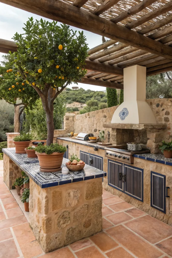 11 mediterranean inspired outdoor kitchen show a
