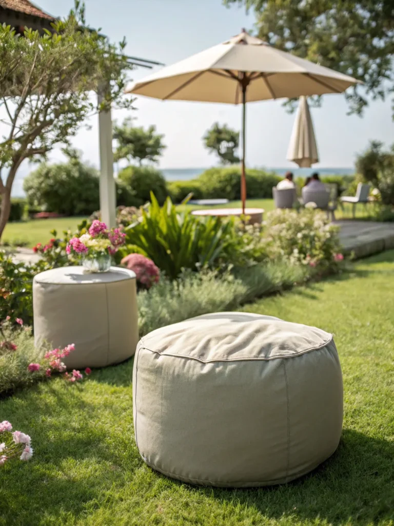 11 outdoor pouf ottoman patio seating ideas
