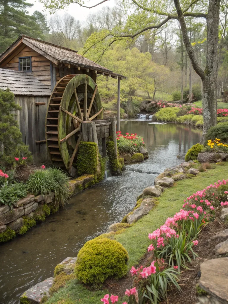 11 rustic water wheel pond a wooden water whee