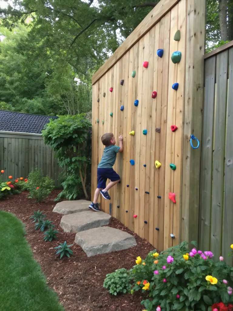 12 climbing wall fence a vertical wooden fence t