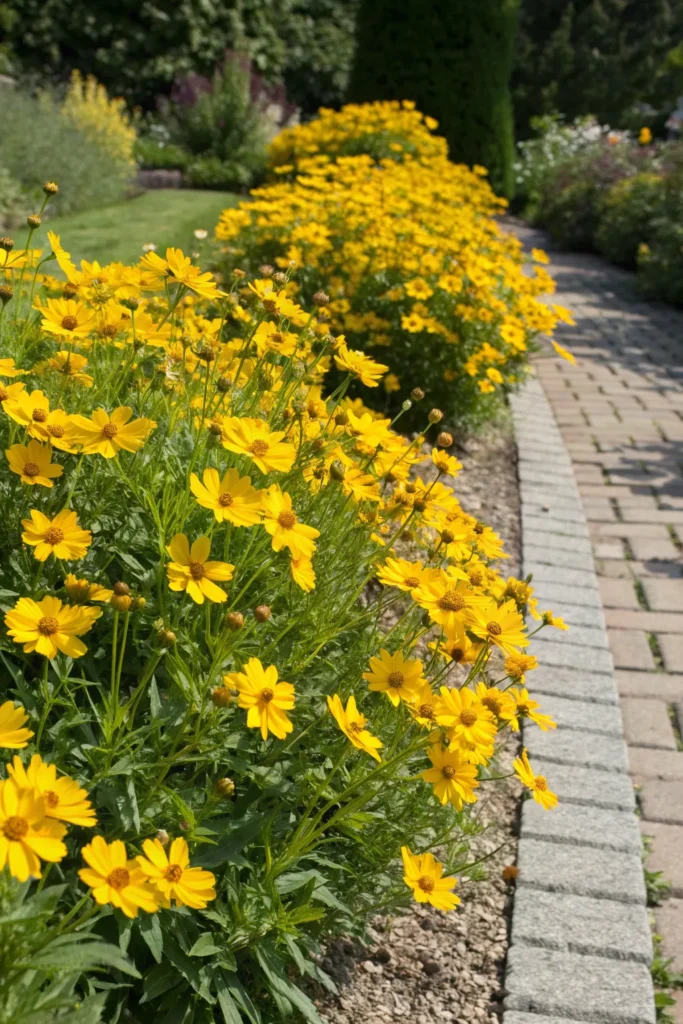 12 coreopsis golden yellow coreopsis flowers in