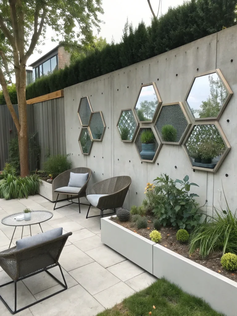 12 multiple geometric shaped mirrors hexagons an