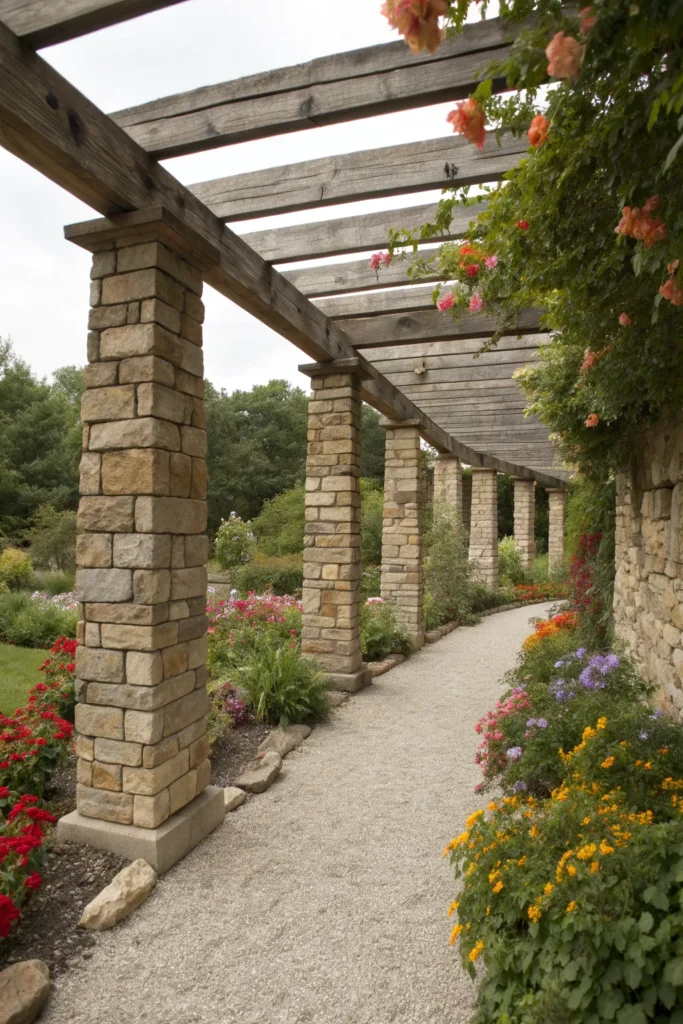 12 realistic natural stone pergola stone pillar