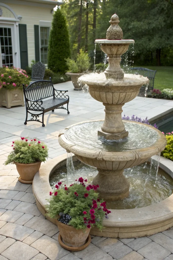 12 water fountain a tiered stone water fountain