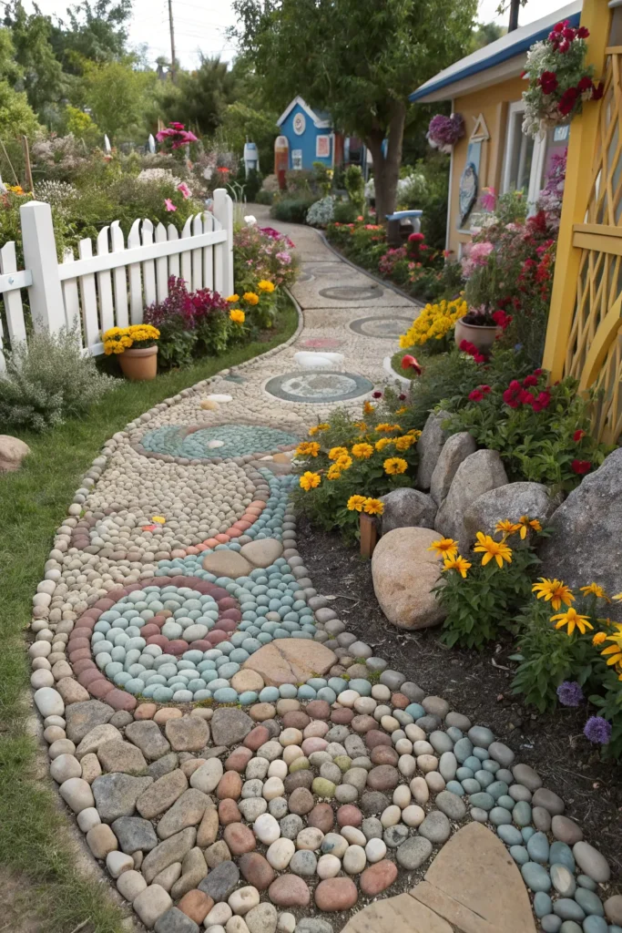 12 whimsical pebble pathway garden a pathway of