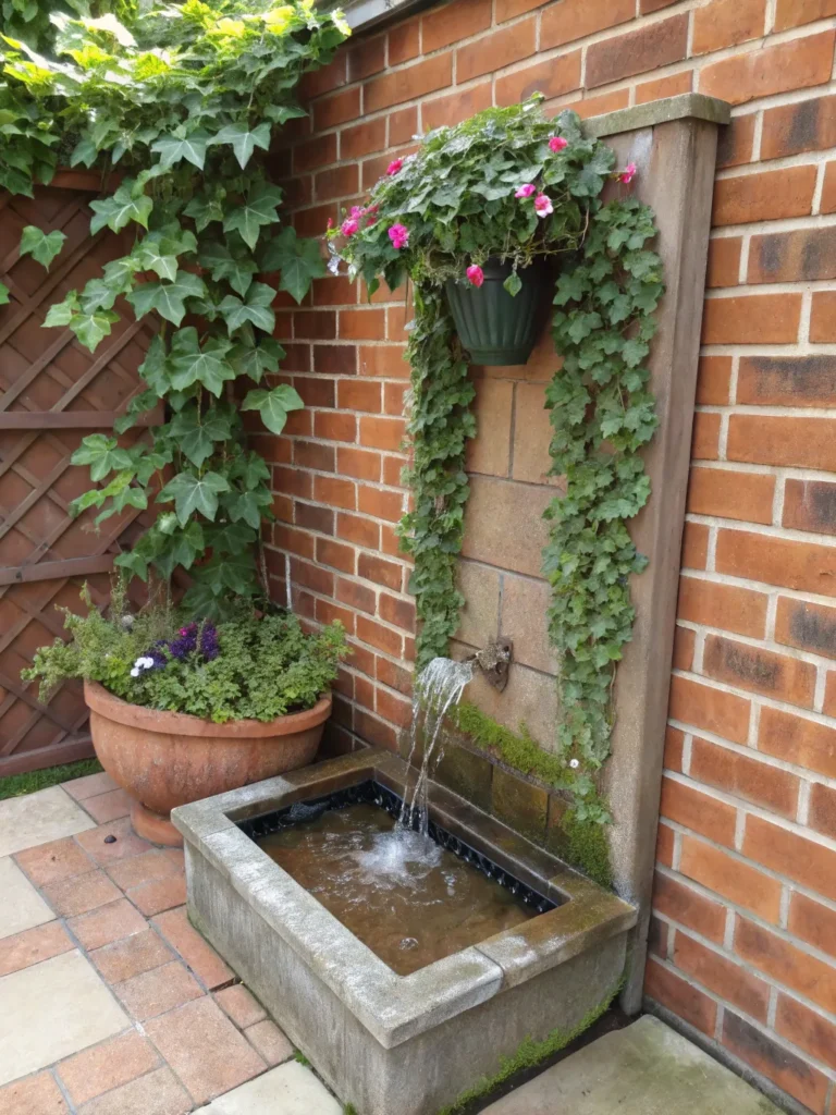 13 compact vertical wall water feature mounted on 1