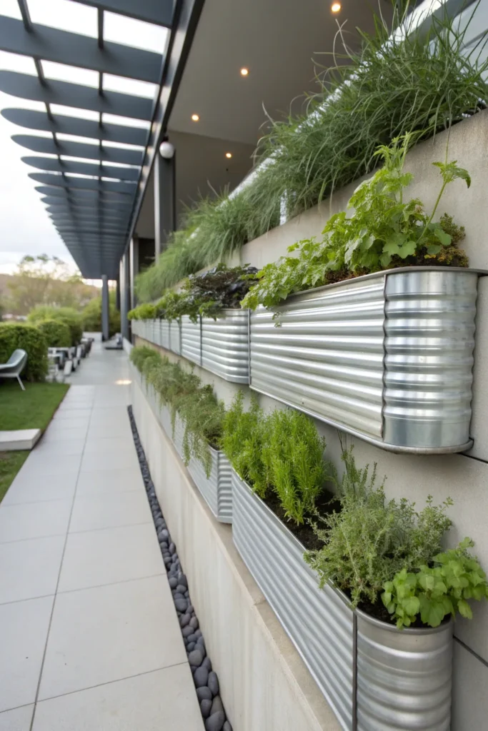 13 corrugated metal planters a series of corruga