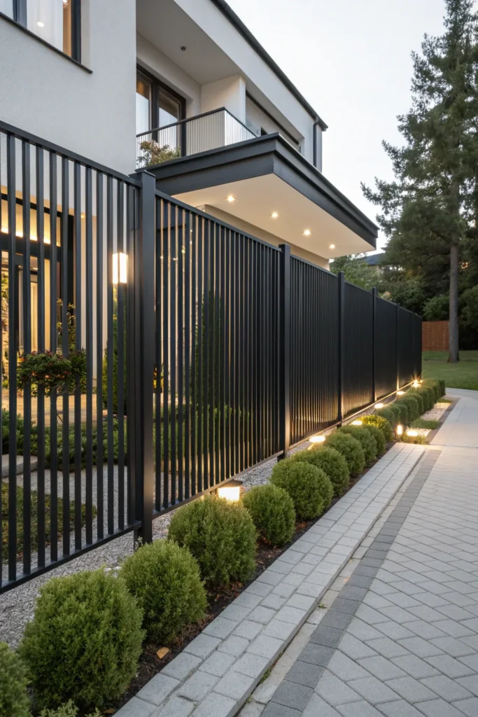 13 modern black metal fence show a sleek modern