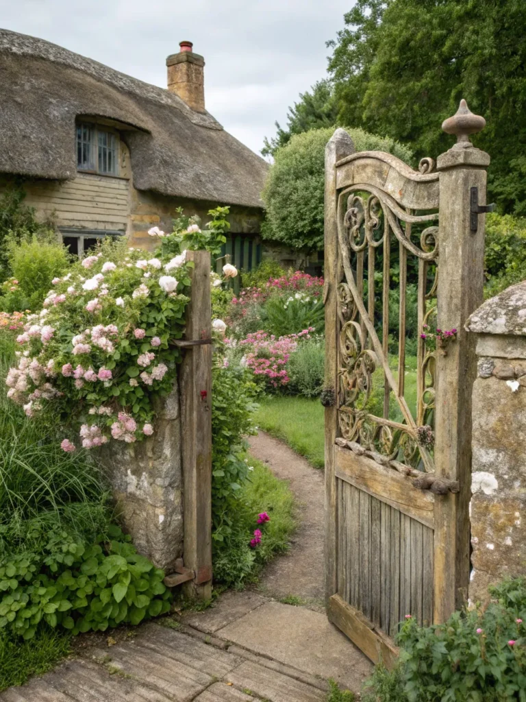 13 reused antique gate cottage garden gate idea