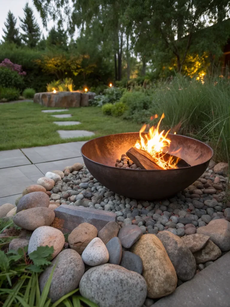 13 steel fire bowl natural fire pit ideas
