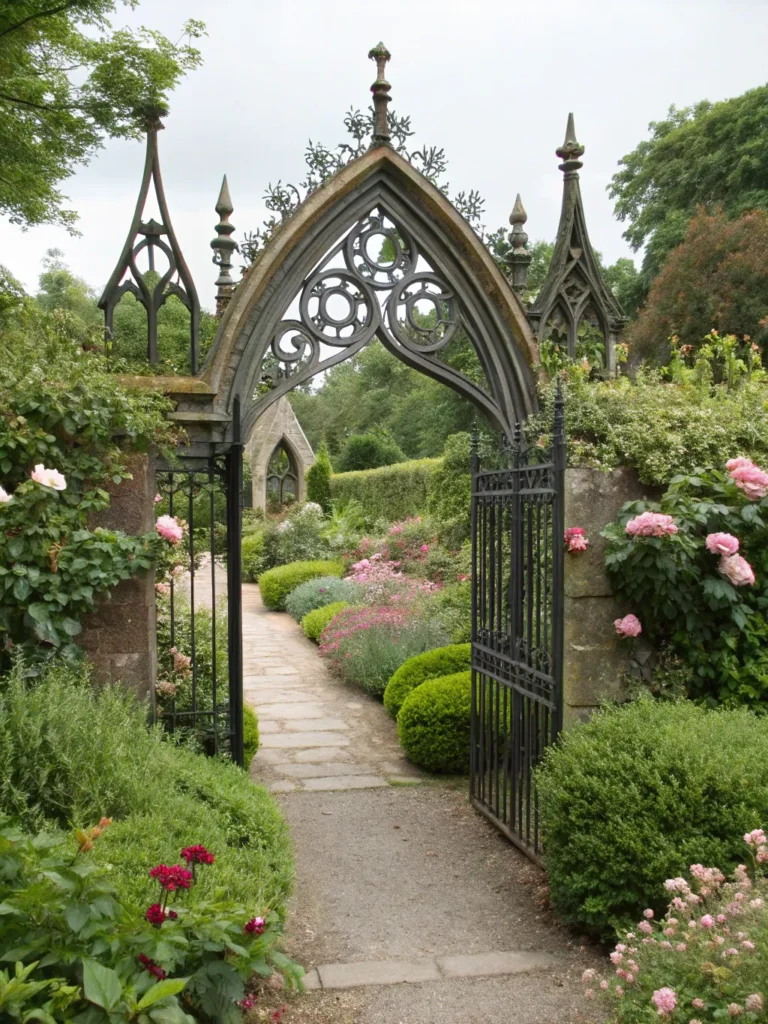 14 gothic arch gate cottage garden gate idea