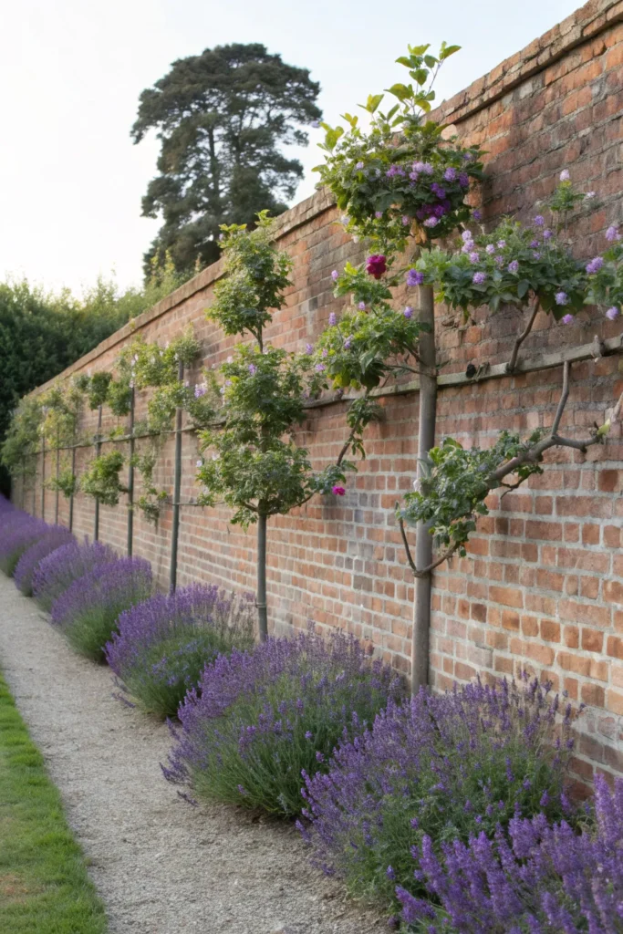 14 lavender espalier lines garden wall with es