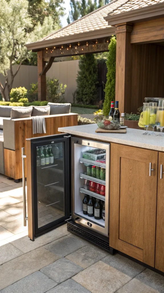 14 mini fridge a sleek mini fridge built into