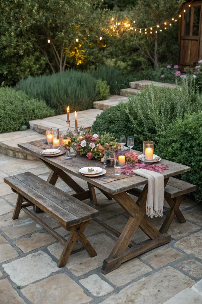 14 outdoor dining set rustic wooden outdoor dini
