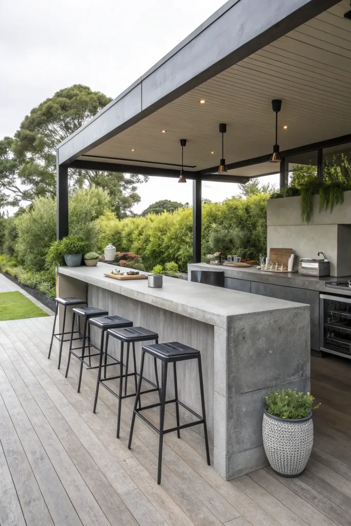 14 polished concrete cool deck kitchen with smoo