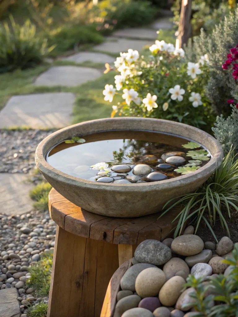 14 shallow round bowl filled with water and smoot