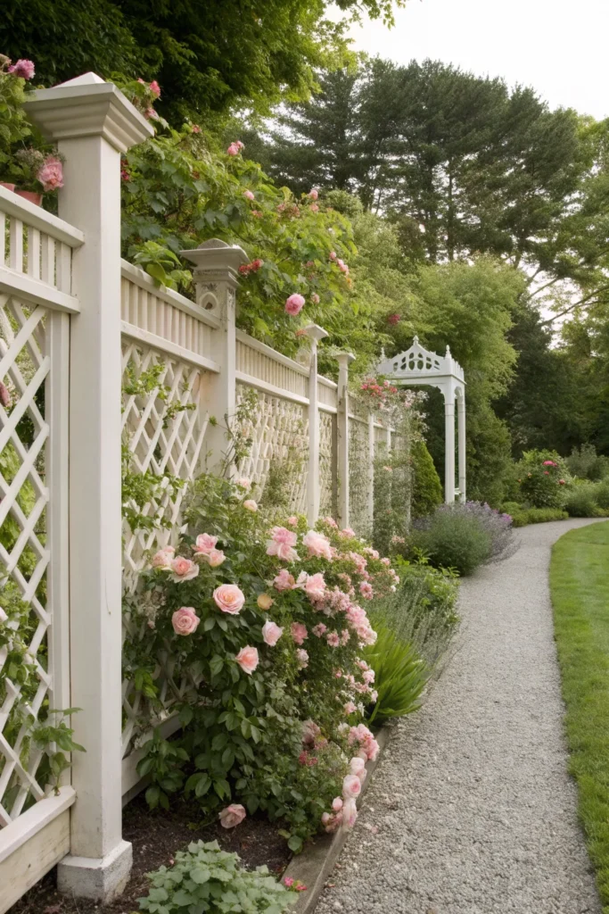 15 elegant white lattice fence create a white la