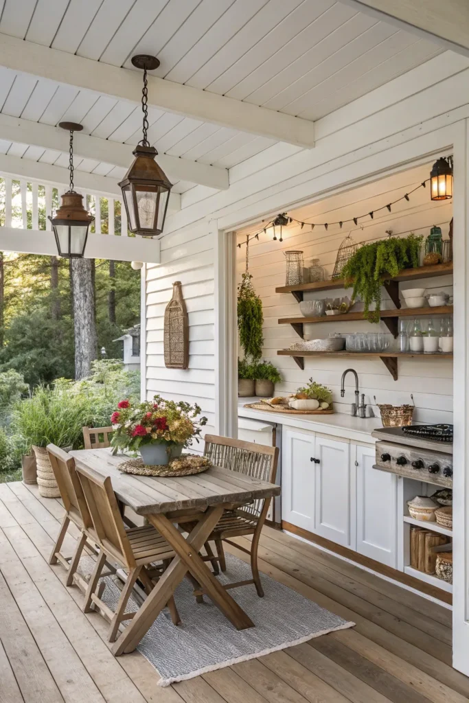 15 farmhouse shiplap charm deck kitchen with whi
