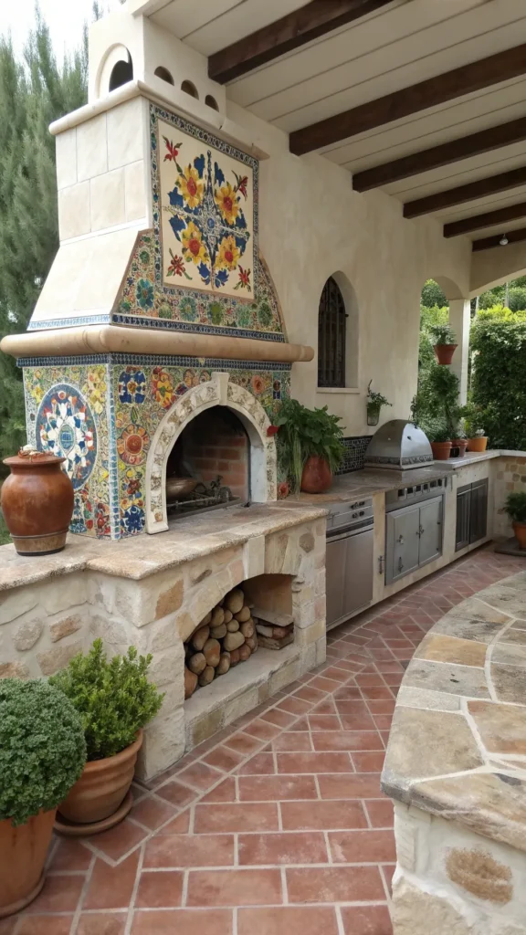 15 mediterranean inspired outdoor kitchen with m