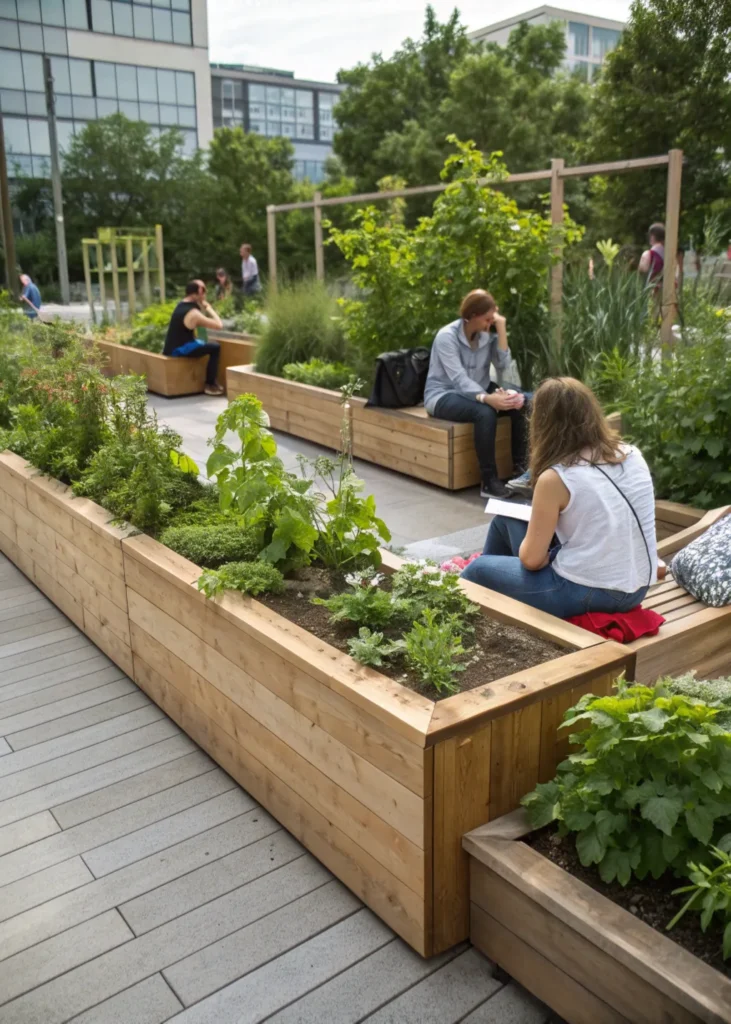 15 raised beds with built in seating a modern