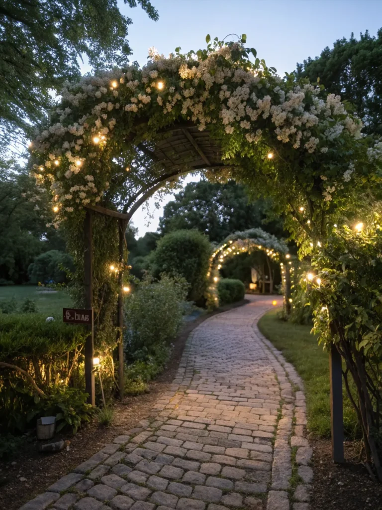 15 realistic evening garden scene of a jasmine co