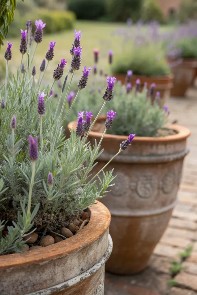 16 lavender pots rustic terracotta pots filled w