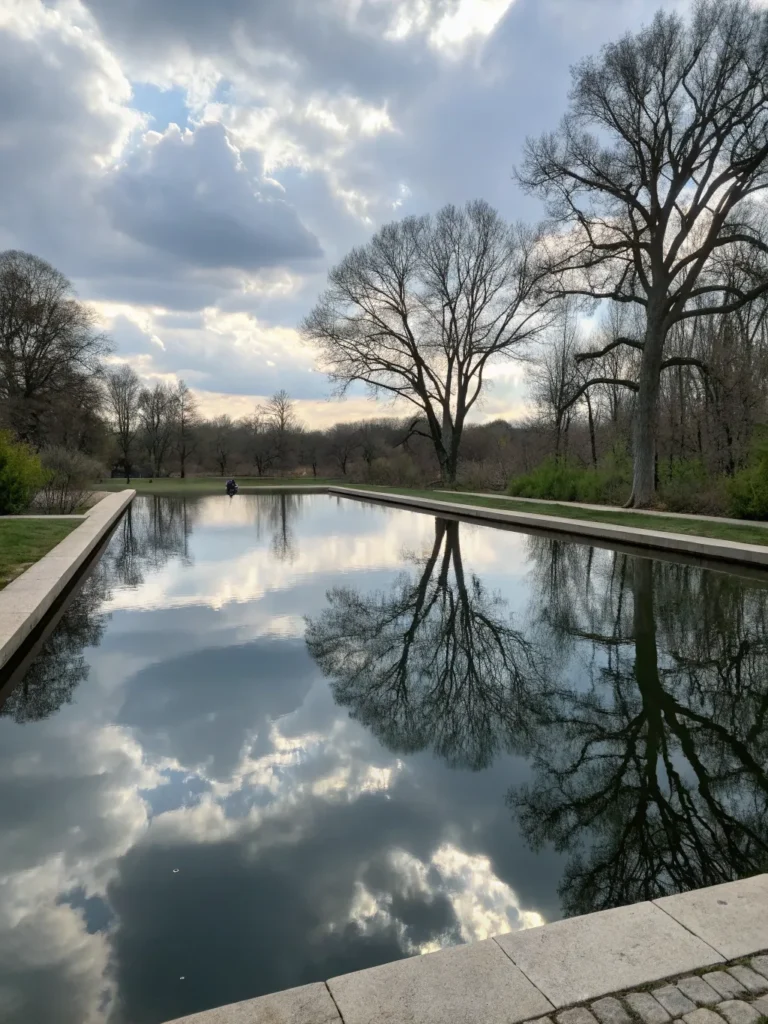 16 reflective mirror pond a perfectly still po