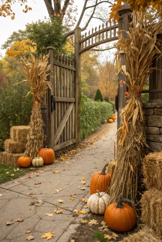 16 use cornstalks as decorative elements a rusti