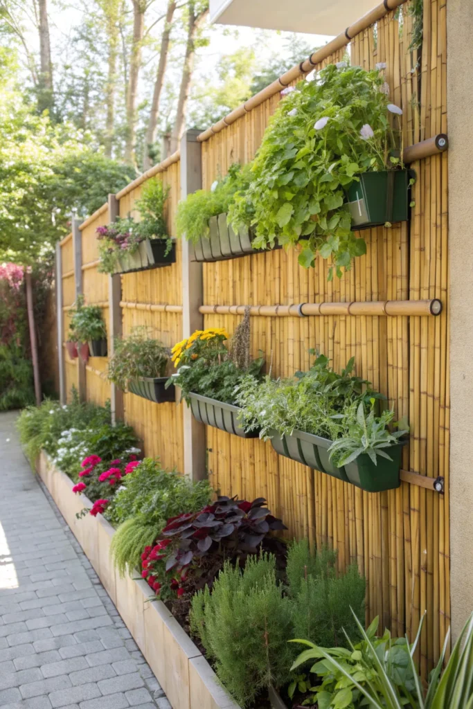 16 vertical greenery fence a bamboo fence tran