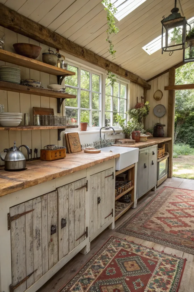 16 vintage style garden kitchen depict a rustic