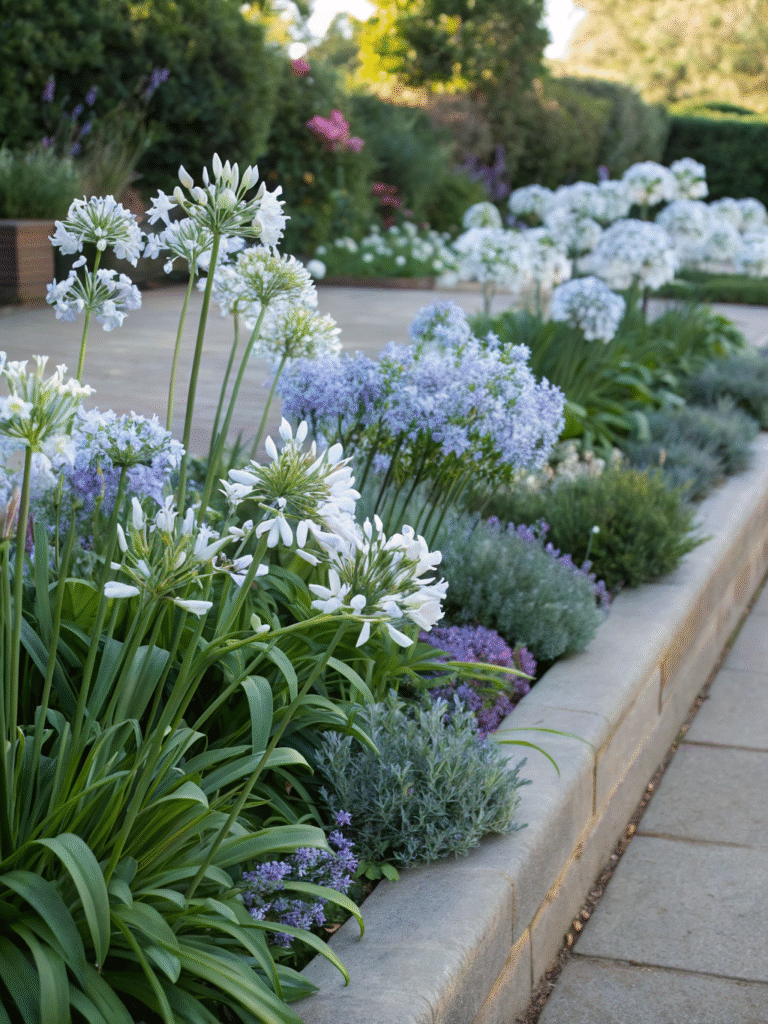 17 agapanthus silver baby front border display