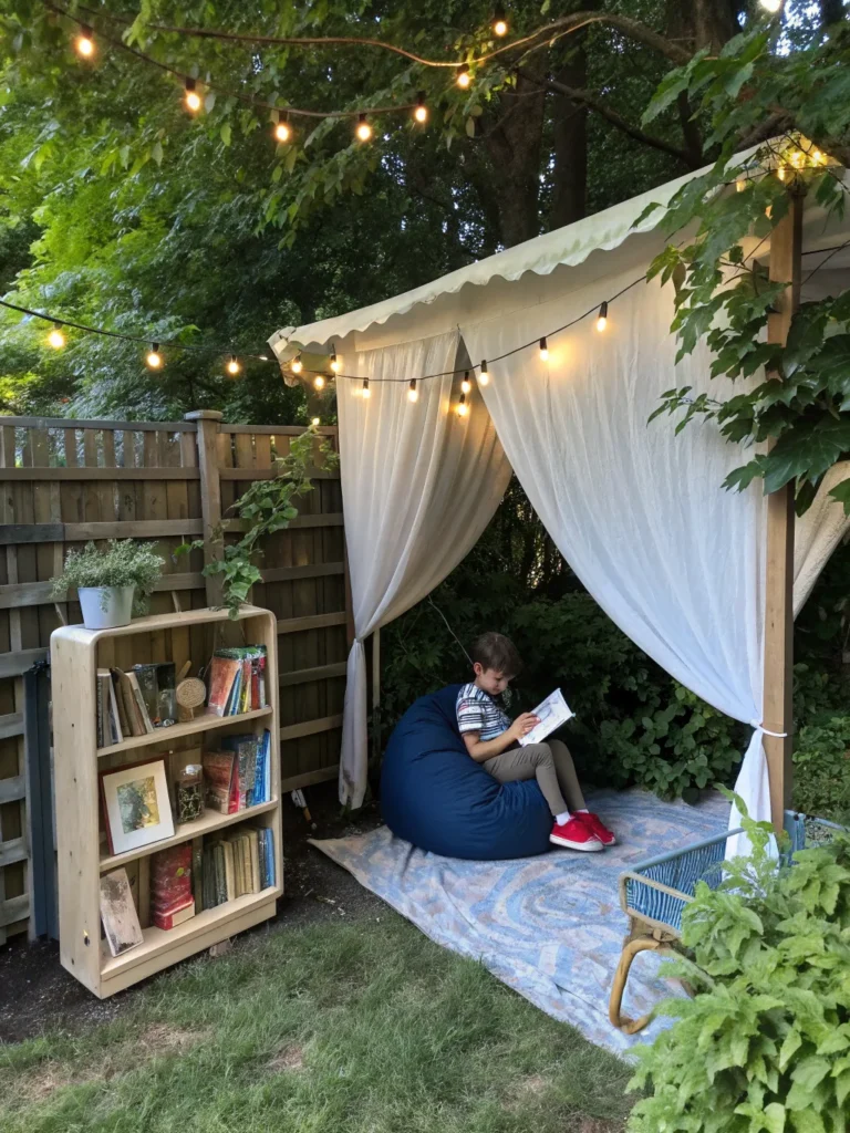 17 outdoor reading nook cozy shaded corner with