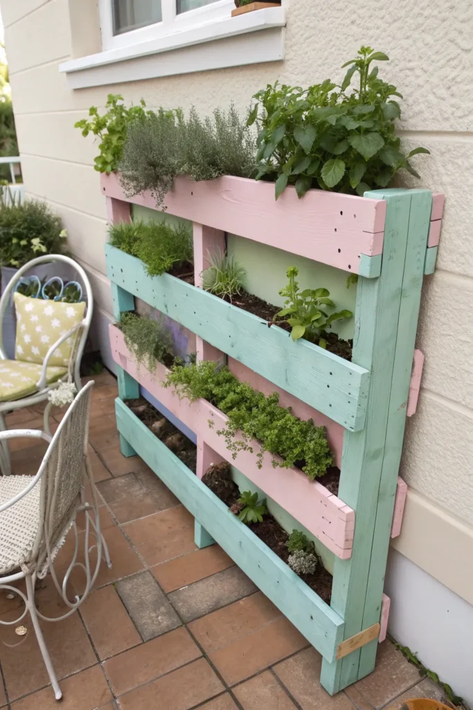 17 pallet herb wall a wooden pallet mounted vert