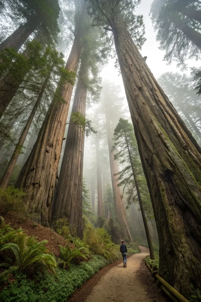 17 redwood towering redwood trees stretching s
