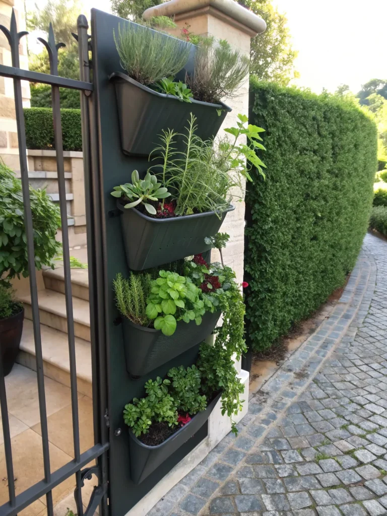 17 vertical wall planter filled with rosemary th