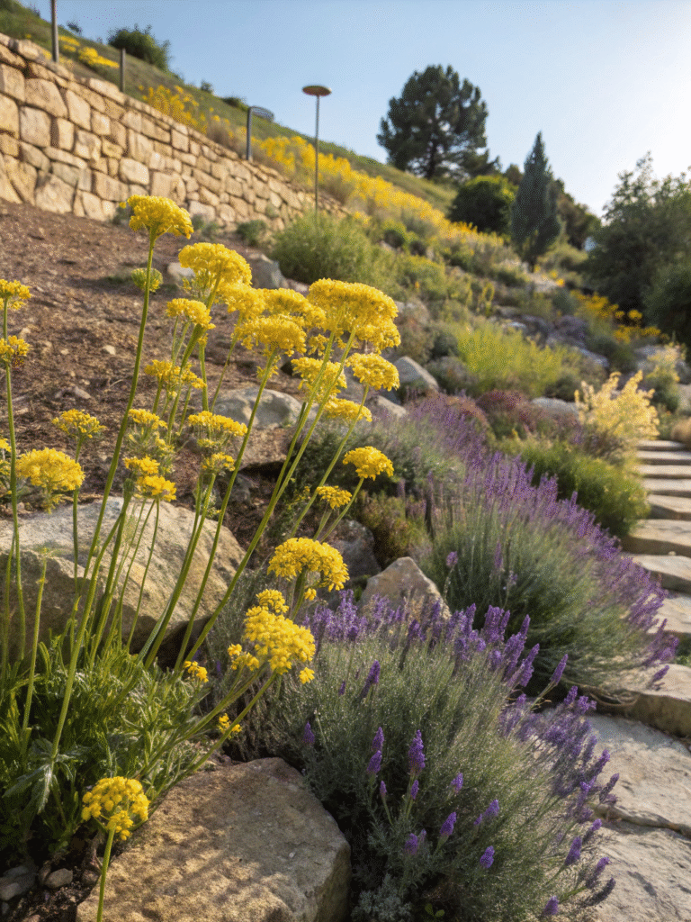 17realistic photo of a sun drenched alpine garden