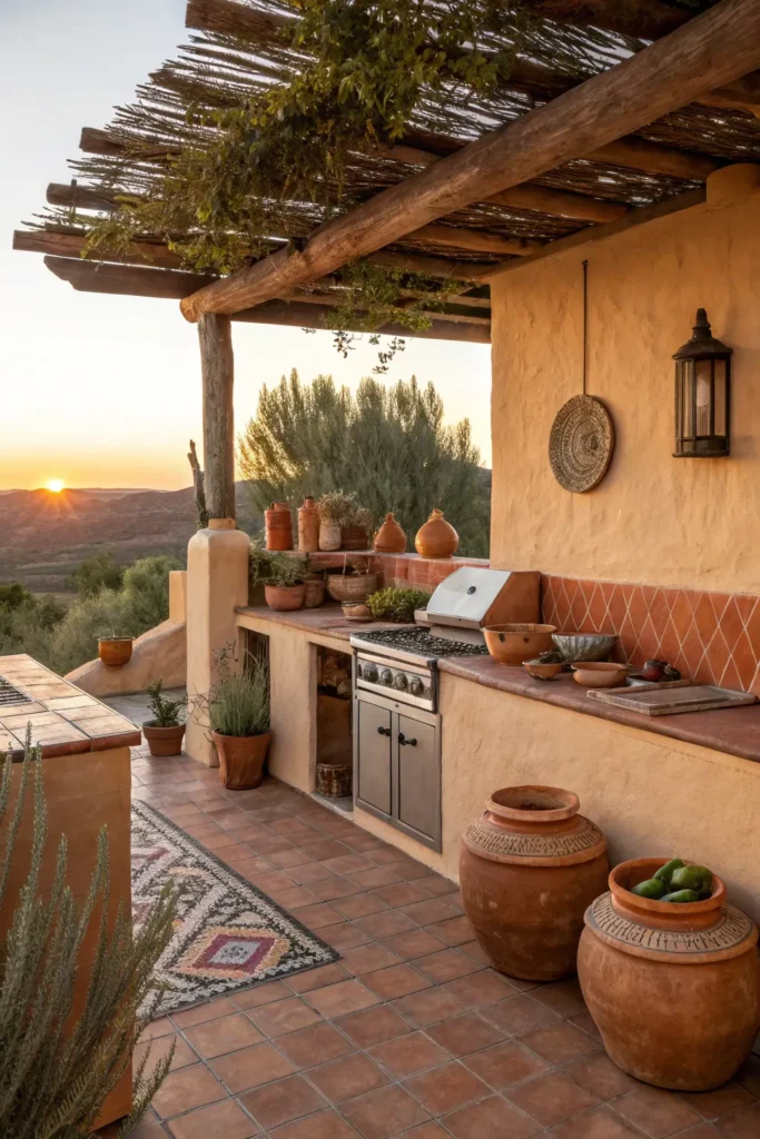 18 adobe inspired warmth deck kitchen with stucc