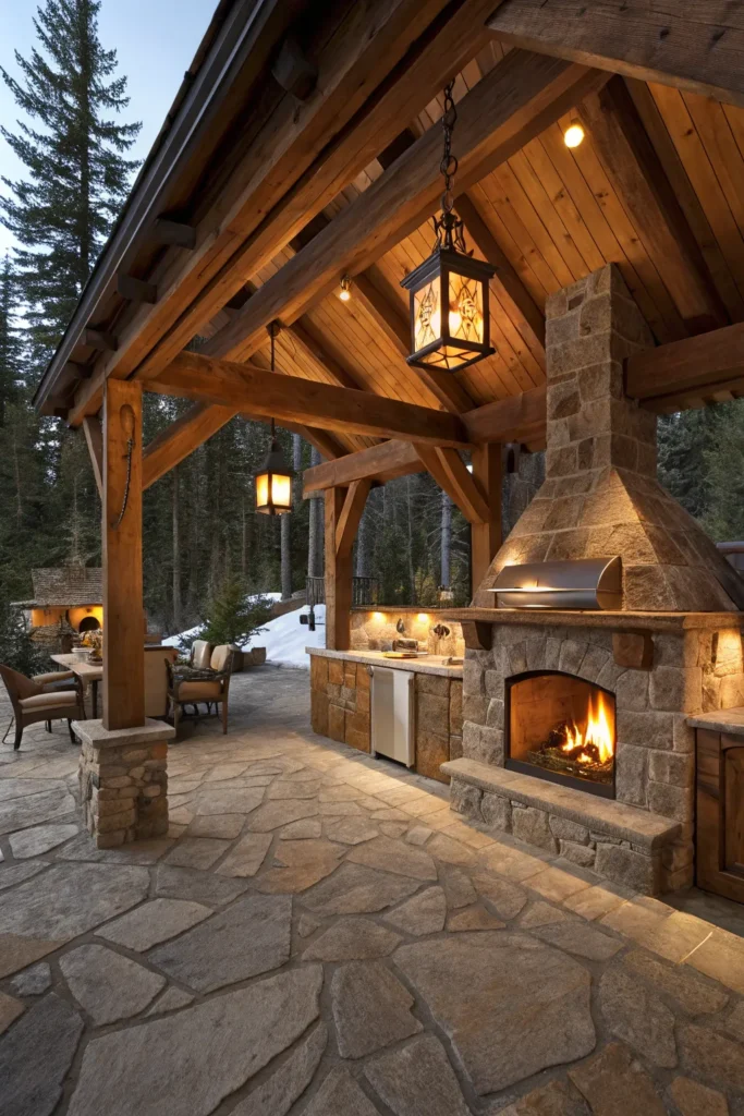 18 chalet style outdoor kitchen show a chalet st