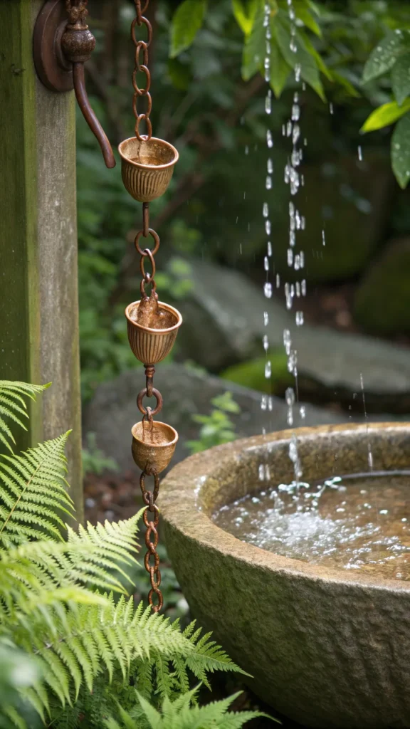 18 decorative copper rain chain guiding water int