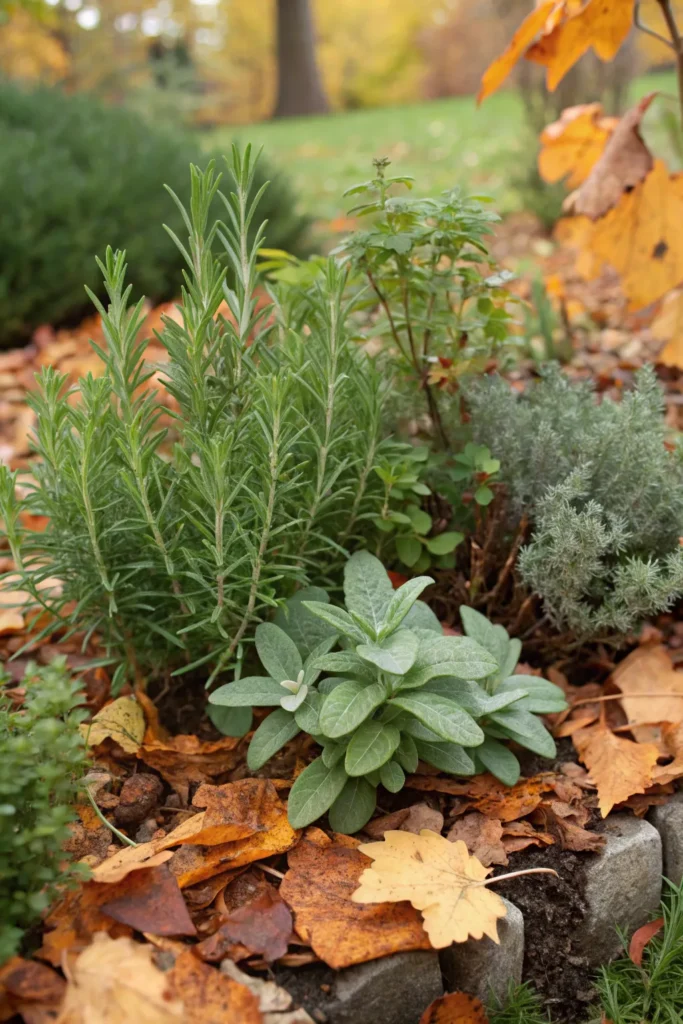 18 include aromatic herbs a small herb patch fea