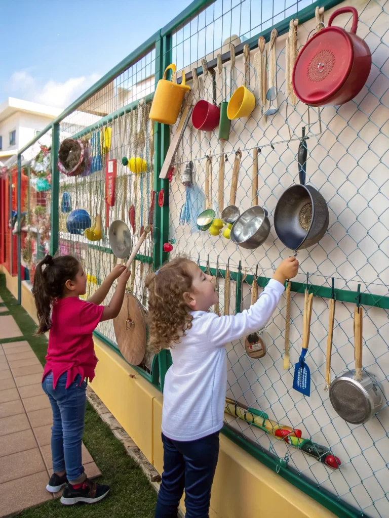 18 music wall with recycled materials fence moun