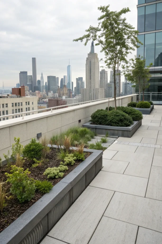 18 urban garden border with concrete stones cl