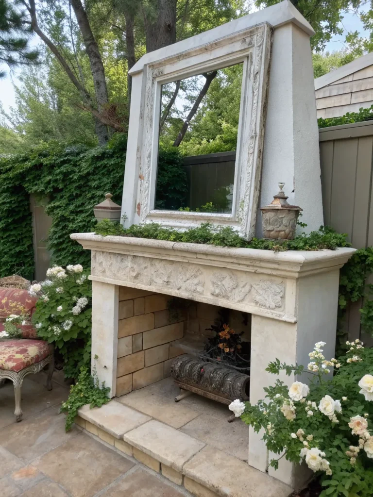 19 a mantel style rectangular mirror with a distr