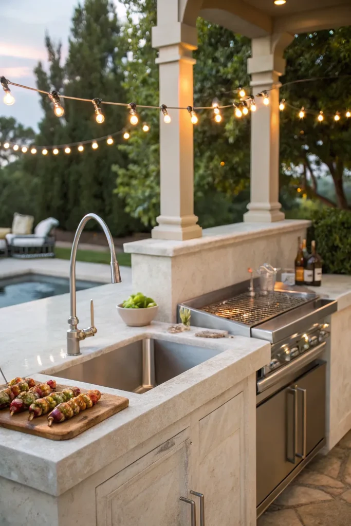 19 blaze outdoor stainless steel sink installed