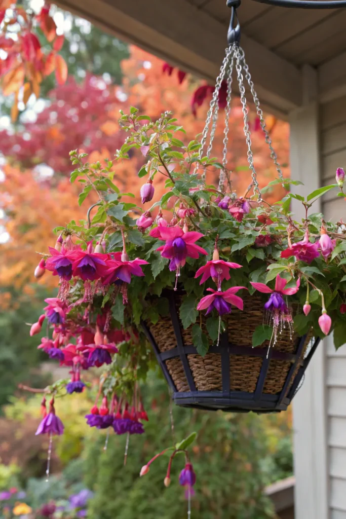 19 fuchsia hanging basket overflowing with fuchs